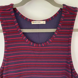 Marine Layer Midi Bodycon Striped Dress